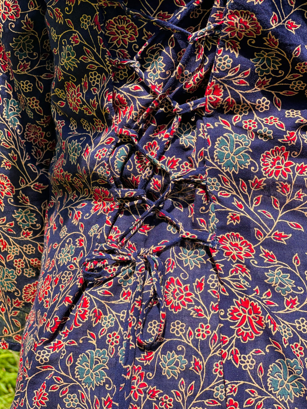 Floral Elegance Cotton Short Kurti