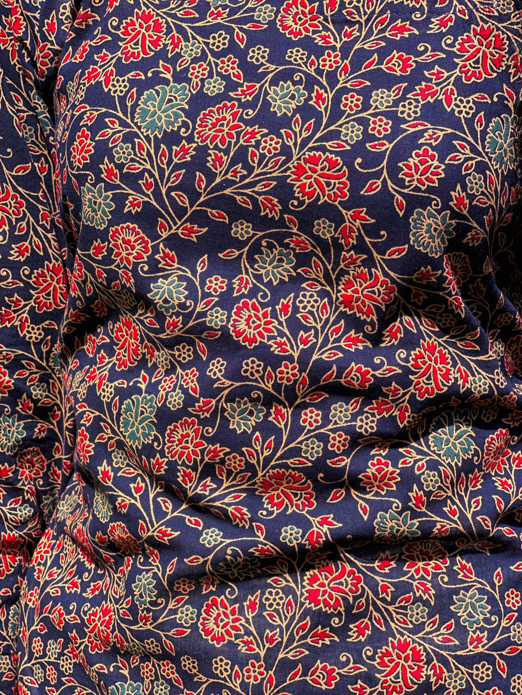 Floral Elegance Cotton Short Kurti