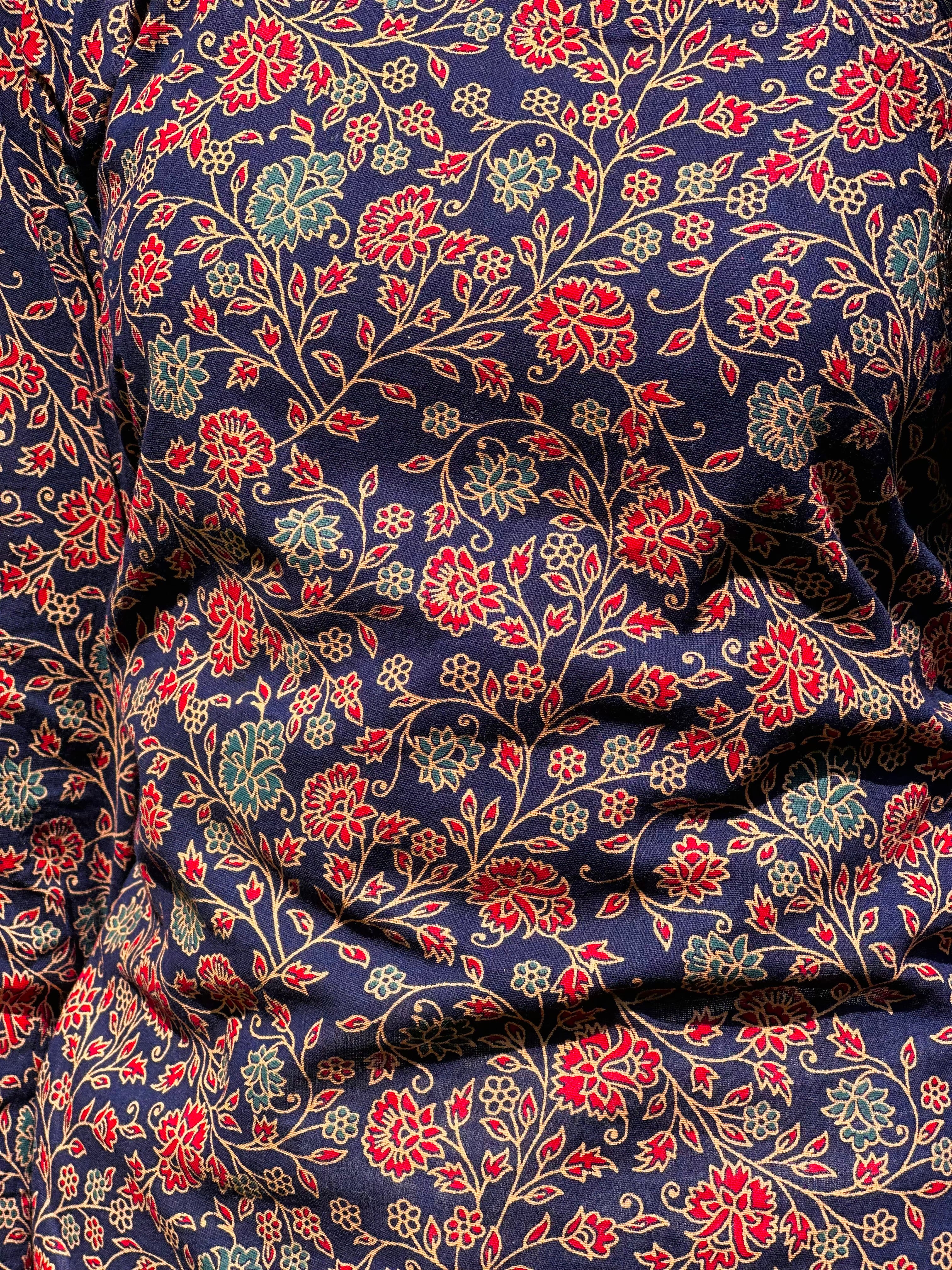 Floral Elegance Cotton Short Kurti