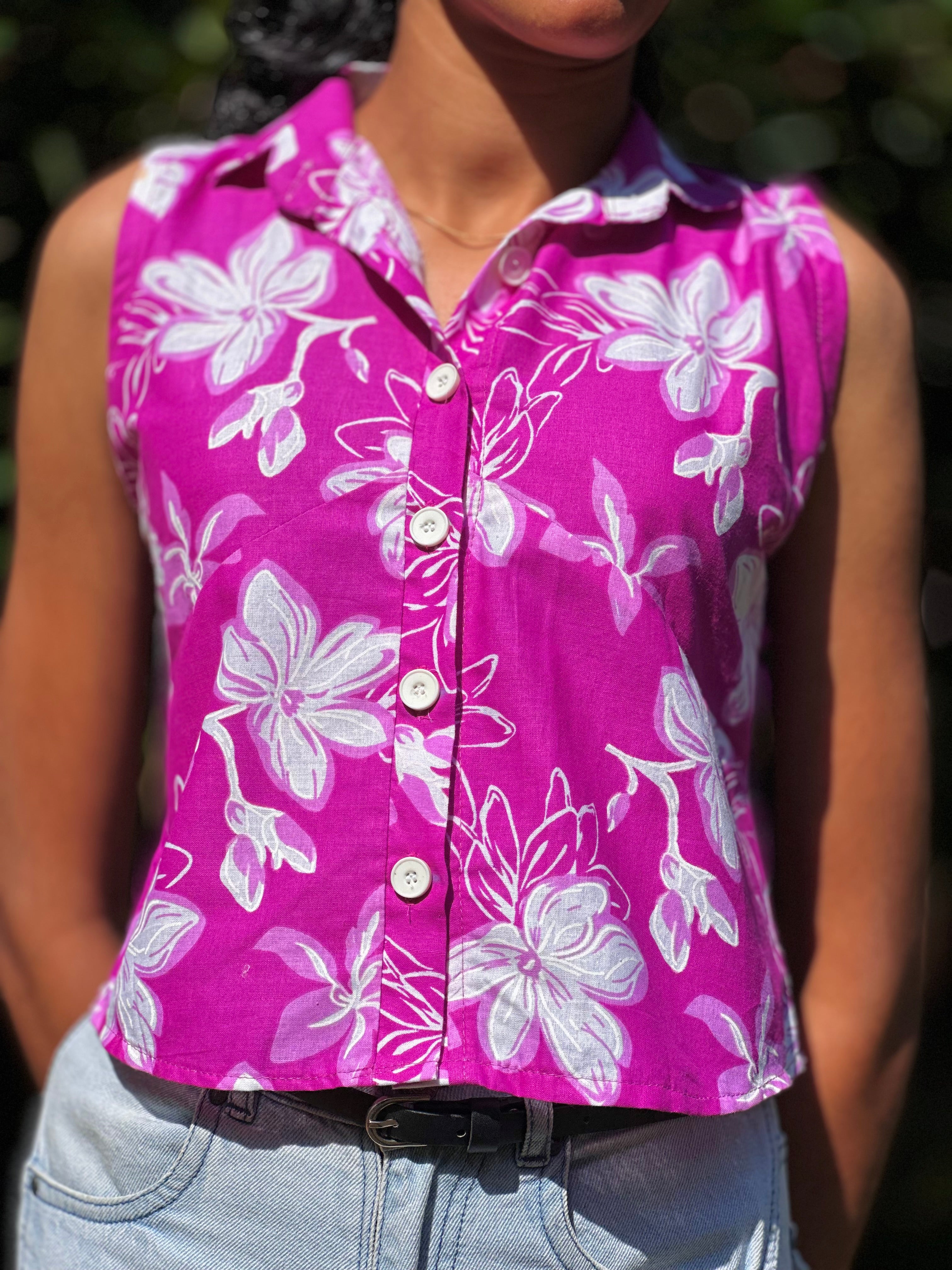 Pink Floral Crop Top 🌸