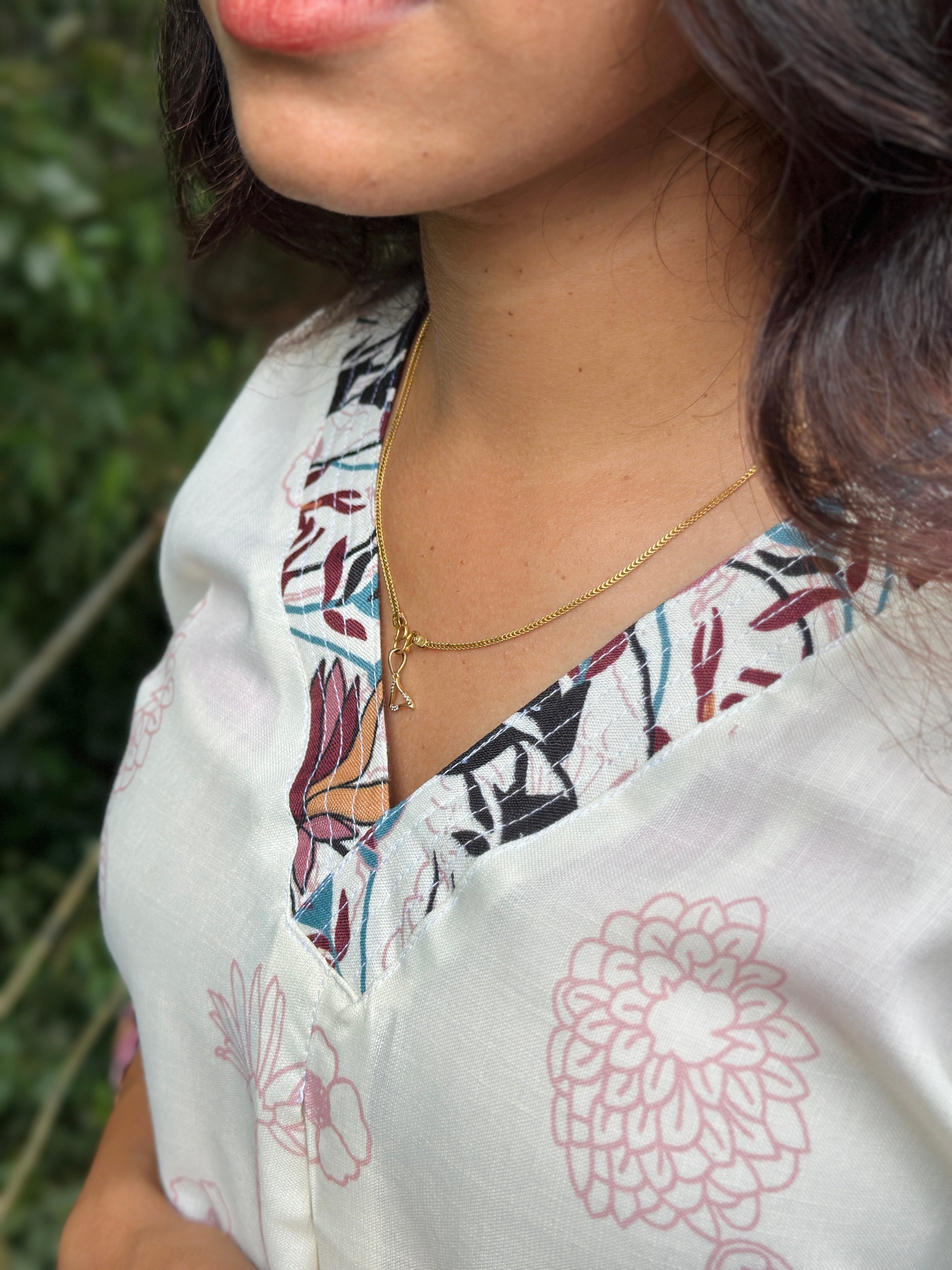 Kurta Set with Pink Floral Print