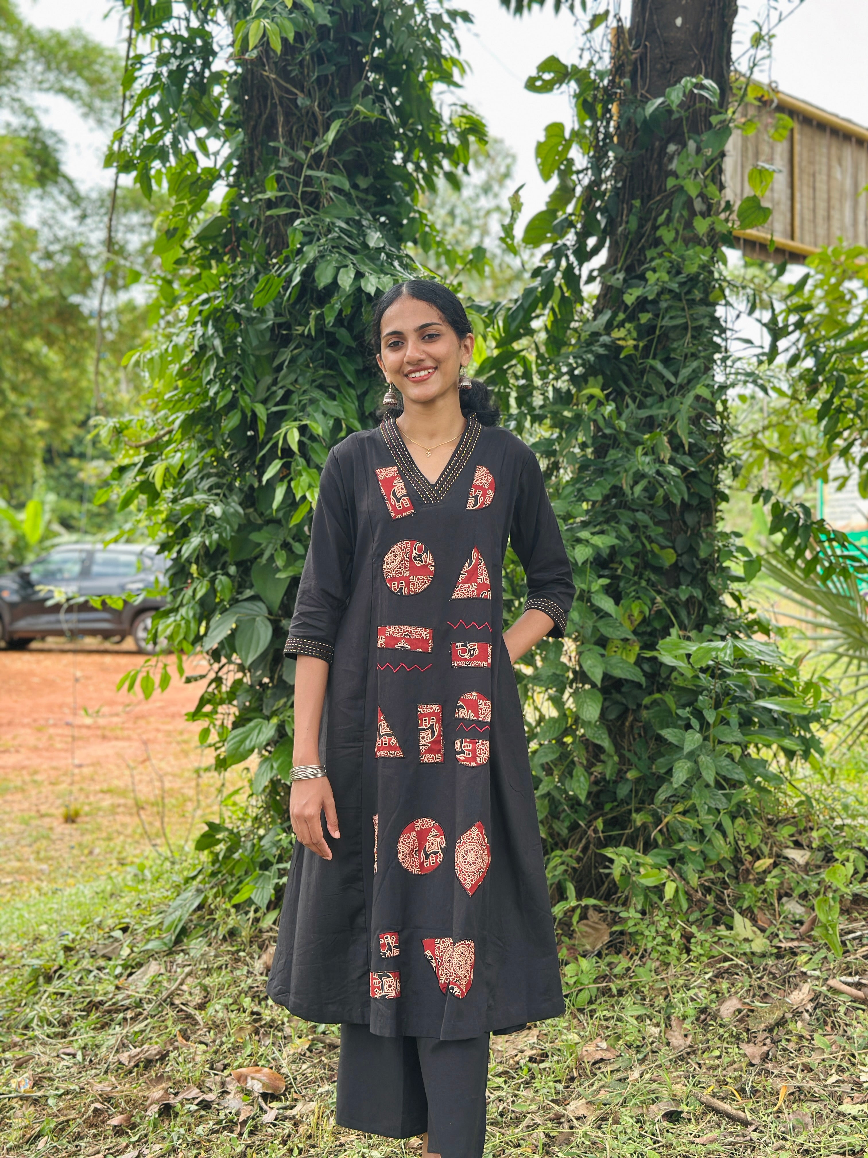 Co-ord Sets with Ajrakh patch works throughout