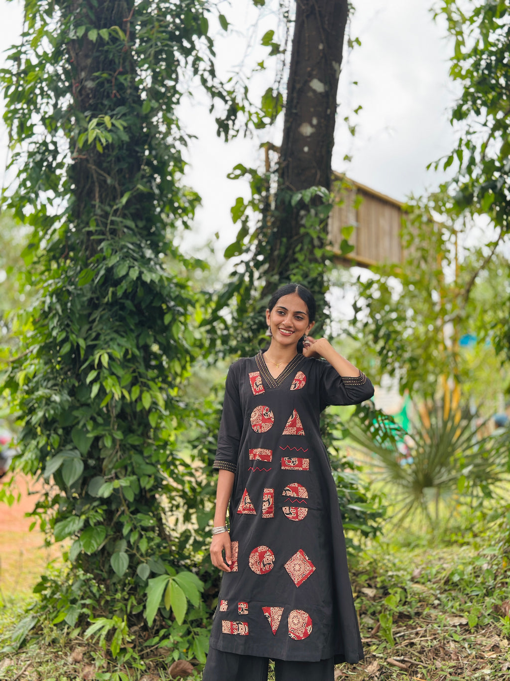 Co-ord Sets with Ajrakh patch works throughout