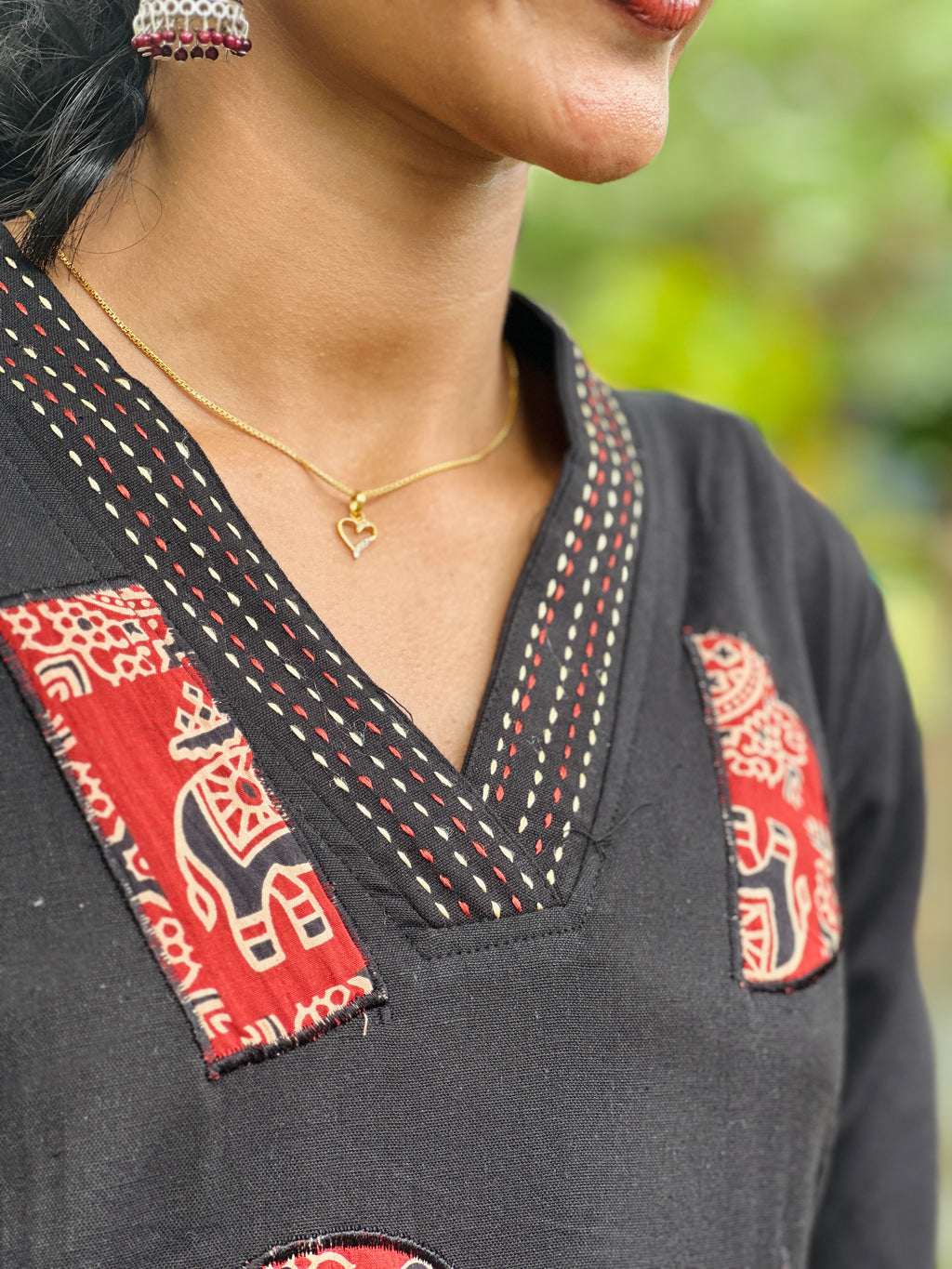 Co-ord Sets with Ajrakh patch works throughout