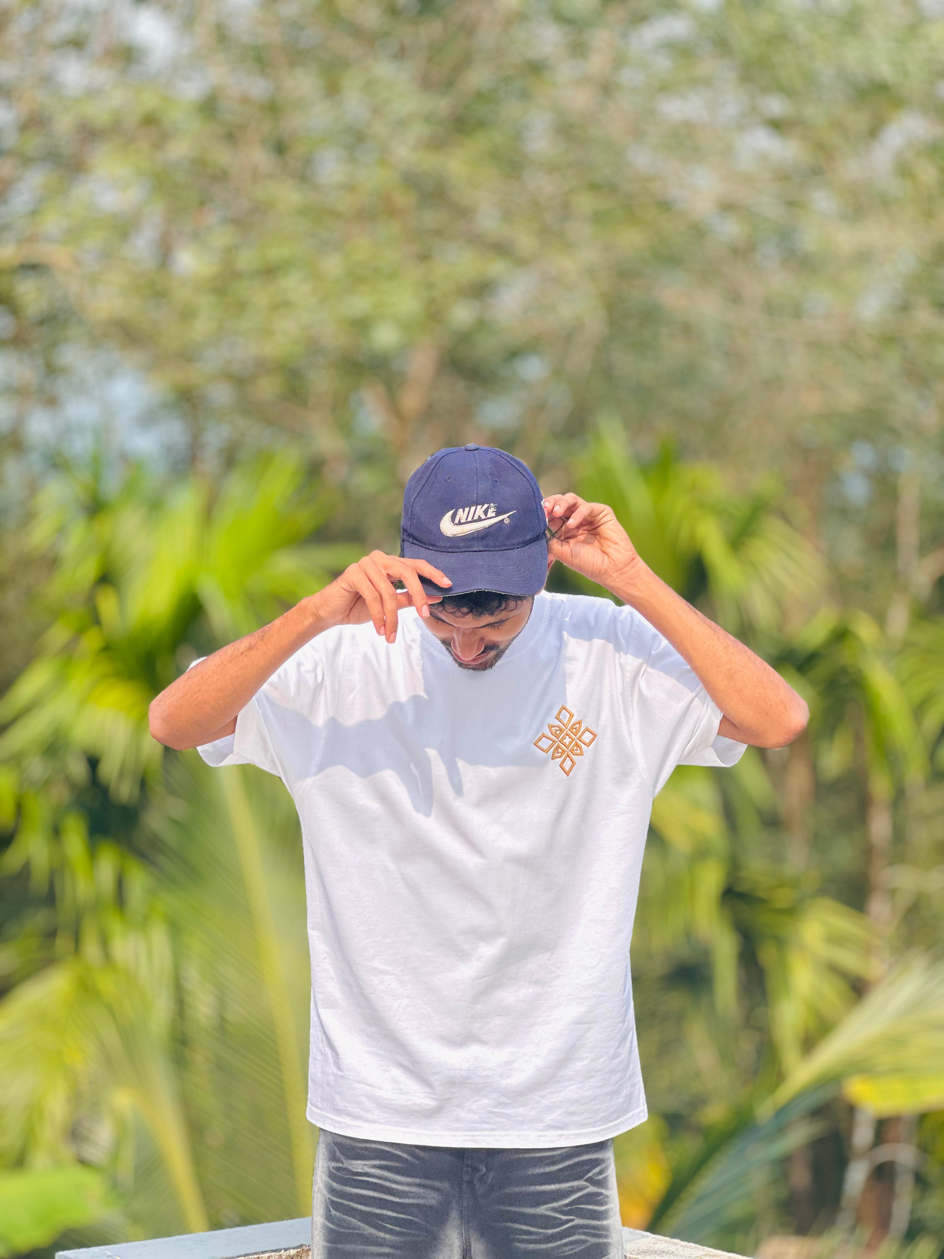 Goddess of Bloom White Oversized Tee